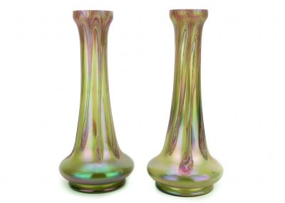 Josef Rindskopf & Söhne – Couple of “Pulled Decoration” vases