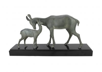 Art Deco Sculpture, depiction of two deer