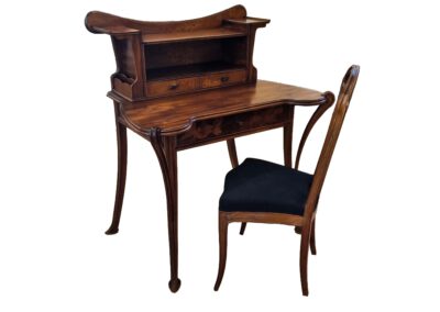 Louis Majorelle – Art Nouveau writing desk with chair