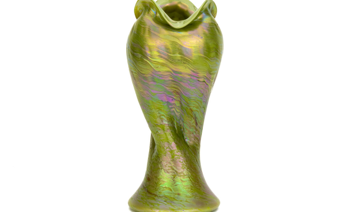 Josef Rindskopf Green Opal Vase