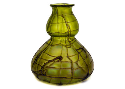 Glasfabrik Elisabeth / Pallme König – Threaded Art Nouveau vase