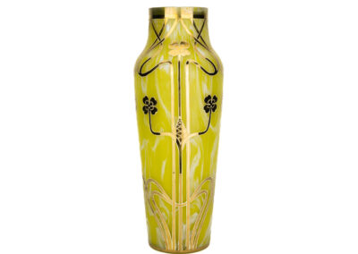 Early Loetz Jugendstil vase with gold decoration
