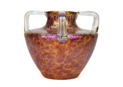 Fritz Heckert – Jugendstil vase with 3 applied handles  – Designed by Otto Thamm