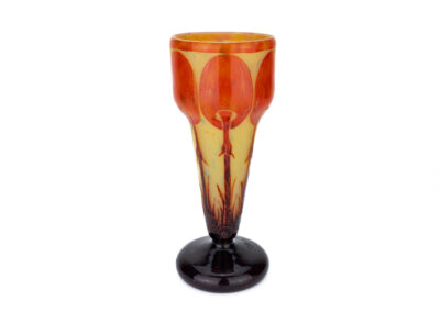 Le Verre Français – Art Deco vase executed in the “Coprin” motif – 1923 / 1926