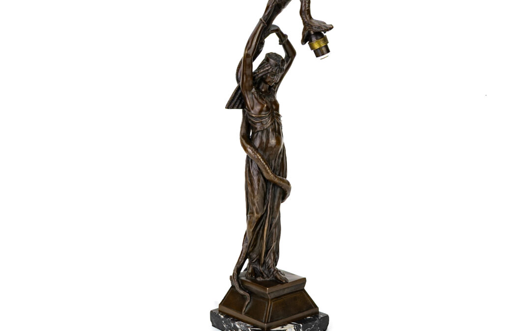 Ivan Zajec – Jugendstil Slangentemster tafellamp