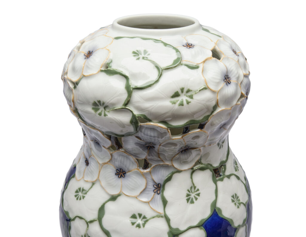 Bing & Grøndahl Art Nouveau porcelain vase by Fanny Garde circa 1900